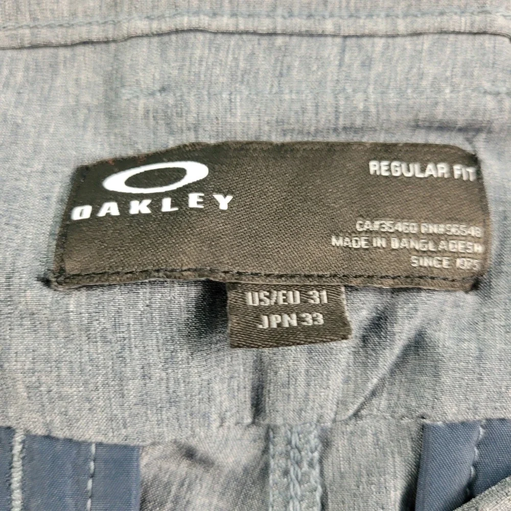 Oakley Golf‎ Pants Mens 31x31 Blue Gray Regular Fit Performance Trousers